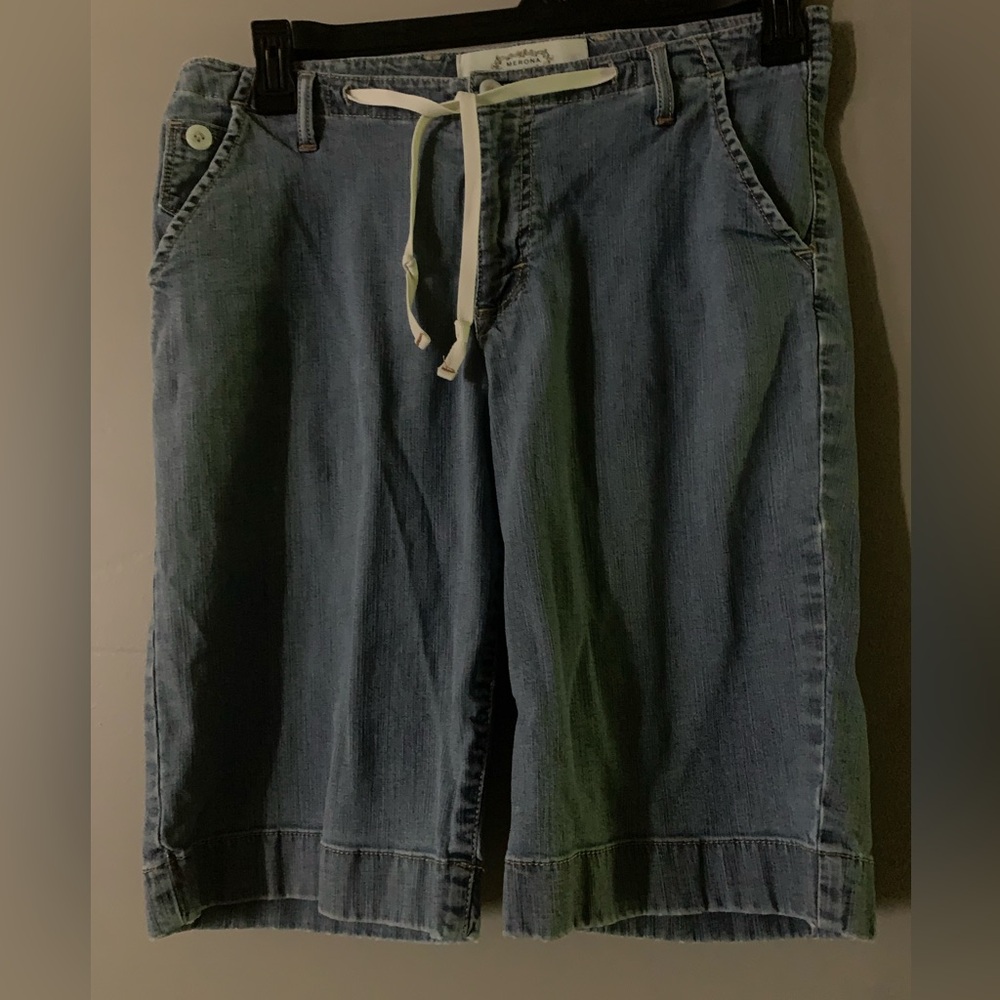 Merona Blue Jean Shorts with Drawstring Waist